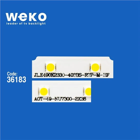 Wkset-5573 36183X2 Aot_49_Nu7300_Nu7100 2Adet Led Bar (38Led) ( Tvnizin içindeki led barla aynısı olduğunu görmeden almayınız. Led bar ürünlerinde paket açıldığında iade kabul edilmemektedir. ) - Resim 2