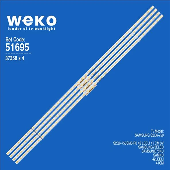 Wkset-6695 37358X4 S2Q6-750Sm0-R0 4 Adet Led Bar Two Color (İki Renk) (42Led) ürün görseli