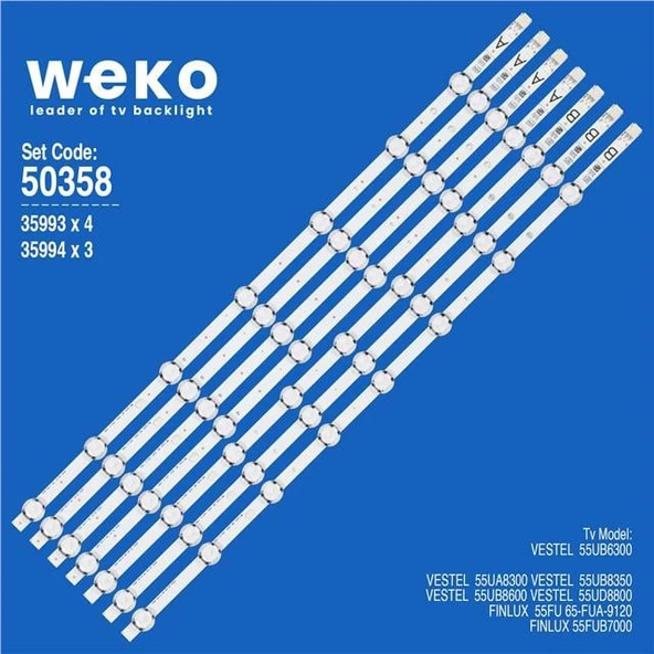 Wkset-5358 35993X4 35994X3 Jl.D55071330-078As 7 Adet Led Bar (7+8Lens) ürün görseli