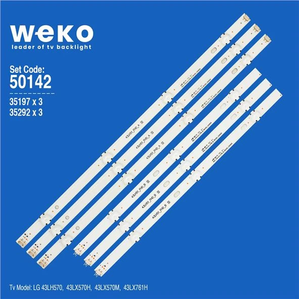 Lg 43LX570H 43'' İnç 6 Adet Tv Led Bar ( Tvnizin içindeki led barla aynısı olduğunu görmeden almayınız. Led bar ürünlerinde paket açıldığında iade kabul edilmemektedir. ) ürün görseli 1