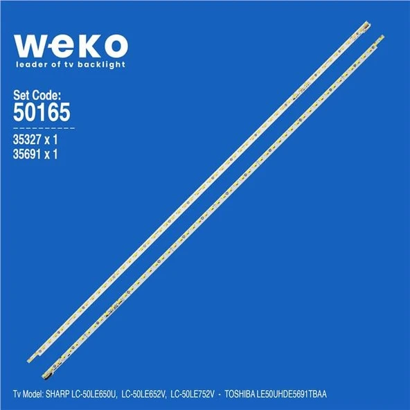 Sharp Lc-50LE752V 50'' İnç 2 Adet Tv Led Bar ( Tvnizin içindeki led barla aynısı olduğunu görmeden almayınız. Led bar ürünlerinde paket açıldığında iade kabul edilmemektedir. ) ürün görseli 1