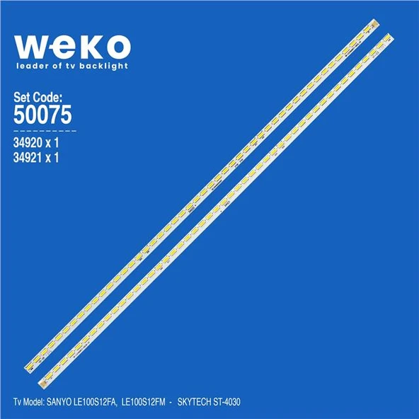 Sanyo LE100S12FM 40'' İnç 2 Adet Tv Led Bar ( Tvnizin içindeki led barla aynısı olduğunu görmeden almayınız. Led bar ürünlerinde paket açıldığında iade kabul edilmemektedir. ) ürün görseli 1