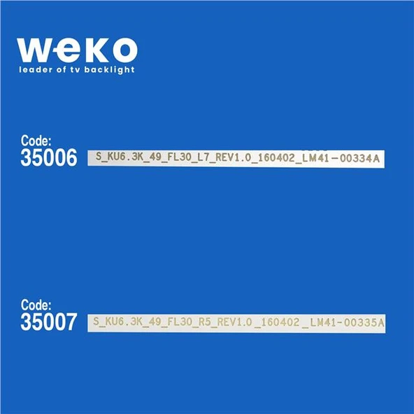 Samsung UE49MU6100 49'' İnç 12 Adet Tv Led Bar ( Tvnizin içindeki led barla aynısı olduğunu görmeden almayınız. Led bar ürünlerinde paket açıldığında iade kabul edilmemektedir. ) - 2