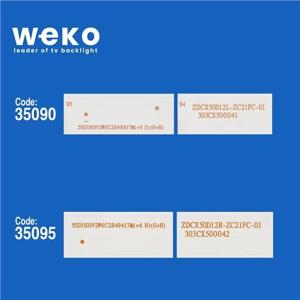 Sanyo LE127S15SM 50'' İnç 10 Adet Tv Led Bar (Seri 2) ( Tvnizin içindeki led barla aynısı olduğunu görmeden almayınız. Led bar ürünlerinde paket açıldığında iade kabul edilmemektedir. ) - Resim 2