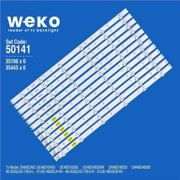 Samsung UE46EH5000 46'' İnç 12 Adet Tv Led Bar ( Tvnizin içindeki led barla aynısı olduğunu görmeden almayınız. Led bar ürünlerinde paket açıldığında iade kabul edilmemektedir. ) ürün görseli 1