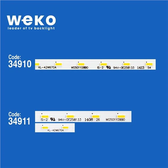 Sony Kdl-42W805B 42'' İnç 2 Adet Tv Led Bar ( Tvnizin içindeki led barla aynısı olduğunu görmeden almayınız. Led bar ürünlerinde paket açıldığında iade kabul edilmemektedir. ) - Resim 2