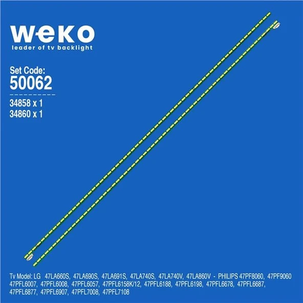 Philips 47PFL6007 47'' İnç 2 Adet Tv Led Bar ( Tvnizin içindeki led barla aynısı olduğunu görmeden almayınız. Led bar ürünlerinde paket açıldığında iade kabul edilmemektedir. ) ürün görseli 1
