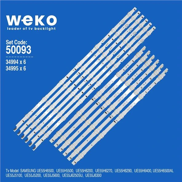 Samsung UE55J5100 55'' İnç 12 Adet Tv Led Bar ( Tvnizin içindeki led barla aynısı olduğunu görmeden almayınız. Led bar ürünlerinde paket açıldığında iade kabul edilmemektedir. ) ürün görseli 1
