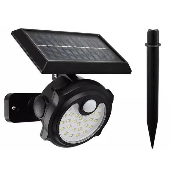 Powermaster SH-1705A 26 Ledli Sensörlü 3 Modlu Solar İndiksiyon Duvar Lambası - Resim 2