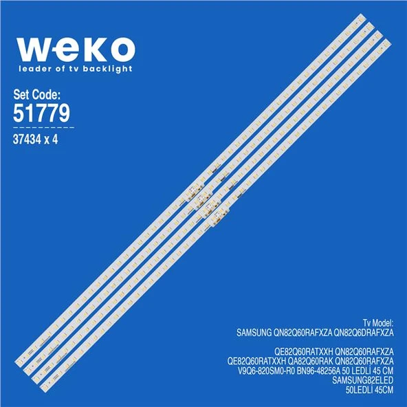 Samsung QN82Q60RAFXZA 82'' 4 Adet Tv Led Bar ( Tvnizin içindeki led barla aynısı olduğunu görmeden almayınız. Led bar ürünlerinde paket açıldığında iade kabul edilmemektedir. ) ürün görseli