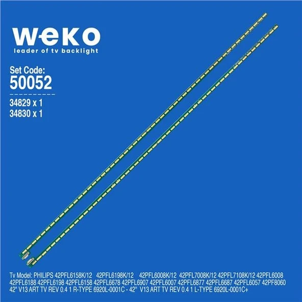 Philips 42PFL6008K/12 42'' İnç 2 Adet Tv Led Bar ( Tvnizin içindeki led barla aynısı olduğunu görmeden almayınız. Led bar ürünlerinde paket açıldığında iade kabul edilmemektedir. ) ürün görseli 1