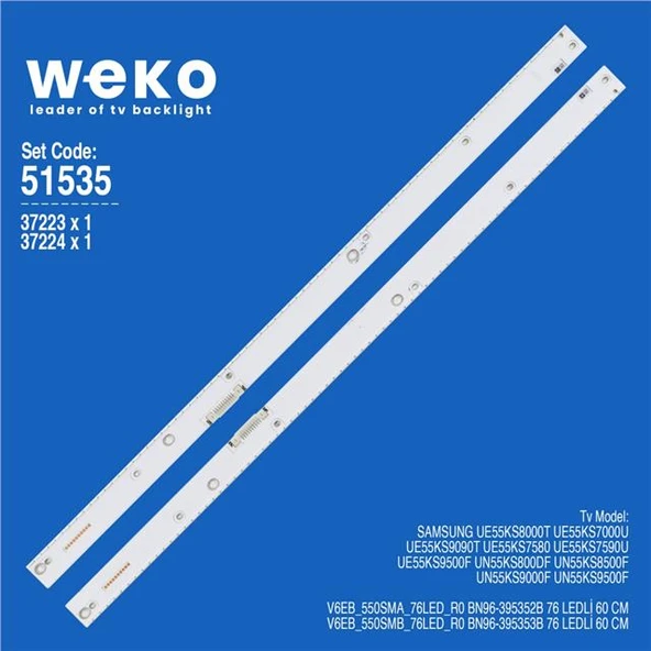 Samsung UN55KS800DF 55'' 2 Adet Tv Led Bar ( Tvnizin içindeki led barla aynısı olduğunu görmeden almayınız. Led bar ürünlerinde paket açıldığında iade kabul edilmemektedir. ) ürün görseli