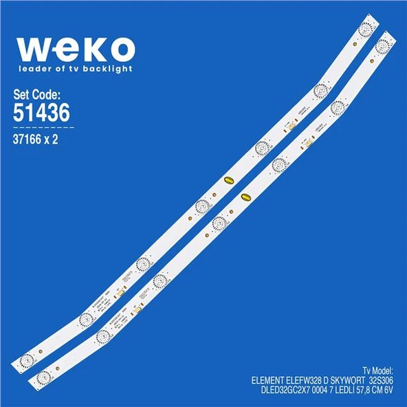 Element ELEFW328 D 32'' 2 Adet Tv Led Bar ( Tvnizin içindeki led barla aynısı olduğunu görmeden almayınız. Led bar ürünlerinde paket açıldığında iade kabul edilmemektedir. ) ürün görseli