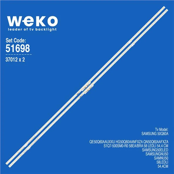 Samsung QE50Q60AAUXXU 50'' 2  Adet Tv Led Bar ( Tvnizin içindeki led barla aynısı olduğunu görmeden almayınız. Led bar ürünlerinde paket açıldığında iade kabul edilmemektedir. ) - 1