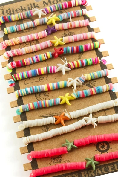 Deniz Yıldızı Fimo Boncuk Bileklik - Resim 3