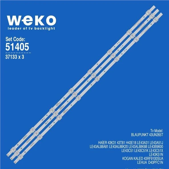 Xiaomi L43M5-EK 43'' 3 Adet Tv Led Bar ( Tvnizin içindeki led barla aynısı olduğunu görmeden almayınız. Led bar ürünlerinde paket açıldığında iade kabul edilmemektedir. )
