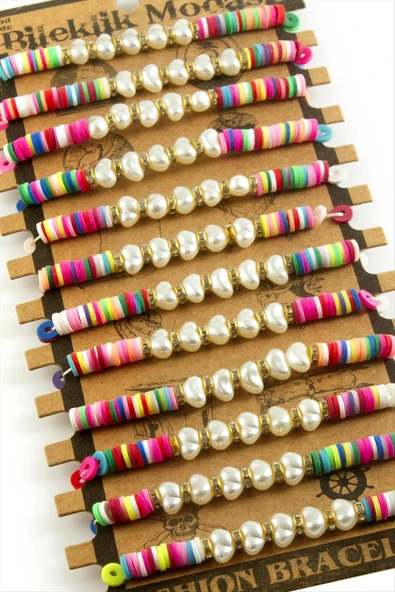 İnci Fimo Boncuk Bileklik ürün görseli