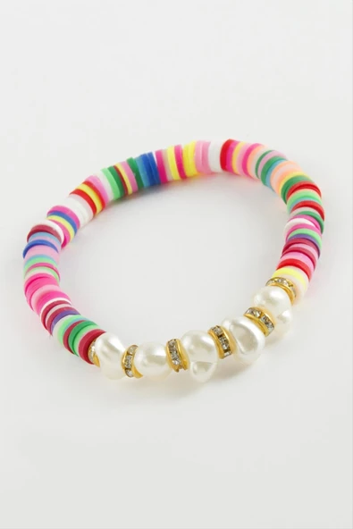 İnci Fimo Boncuk Bileklik - Resim 2