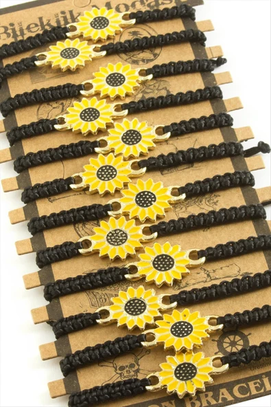 Papatya Makrome Örgülü Bileklik ürün görseli