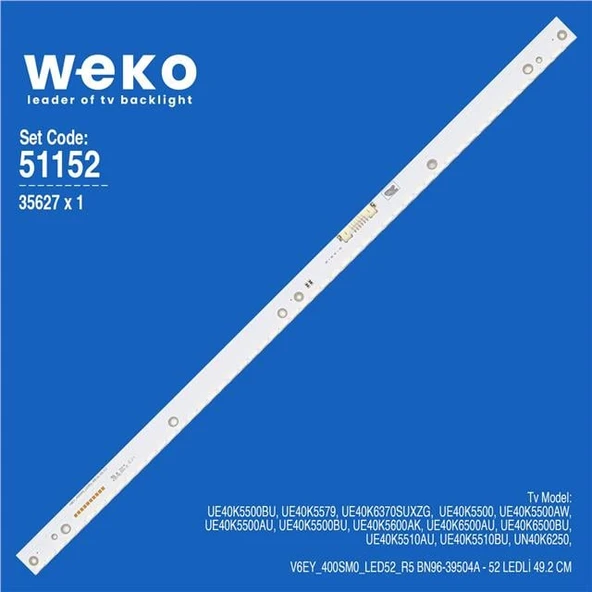 Samsung UE40K6370SUXZG 40'' 1 Adet Tv Led Bar ( Tvnizin içindeki led barla aynısı olduğunu görmeden almayınız. Led bar ürünlerinde paket açıldığında iade kabul edilmemektedir. ) ürün görseli 1