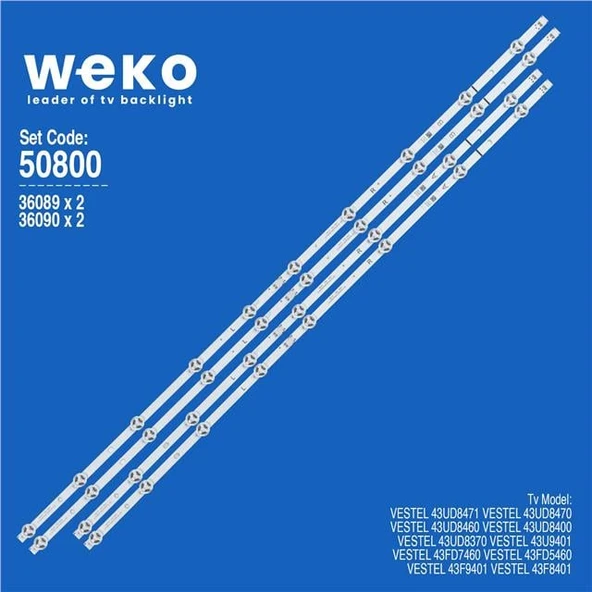 Toshiba 43T6863DB 43'' İnç 4 Adet Tv Led Bar ( Tvnizin içindeki led barla aynısı olduğunu görmeden almayınız. Led bar ürünlerinde paket açıldığında iade kabul edilmemektedir. ) ürün görseli 1