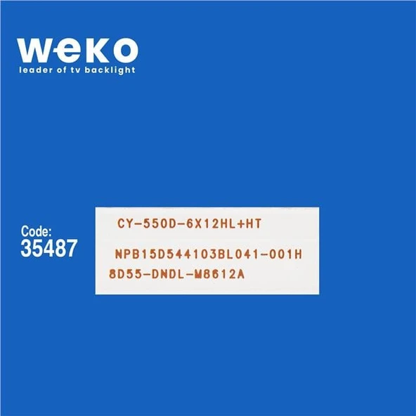 Saba 55CHN6464 55'' İnç 12 Adet Tv Led Bar ( Tvnizin içindeki led barla aynısı olduğunu görmeden almayınız. Led bar ürünlerinde paket açıldığında iade kabul edilmemektedir. ) - Resim 2