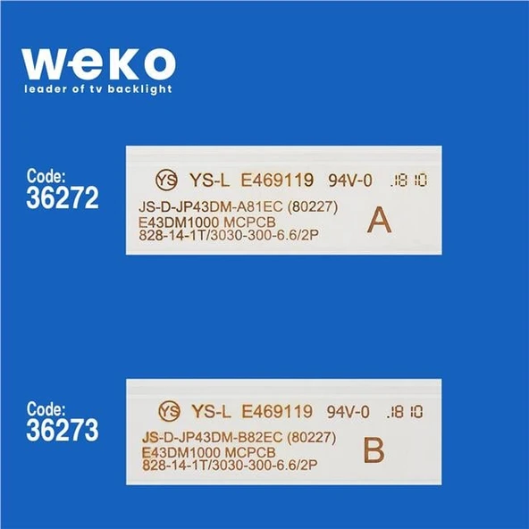 Akai UA43EK1100US 43'' İnç 3 Adet Tv Led Bar ( Tvnizin içindeki led barla aynısı olduğunu görmeden almayınız. Led bar ürünlerinde paket açıldığında iade kabul edilmemektedir. ) - Resim 2