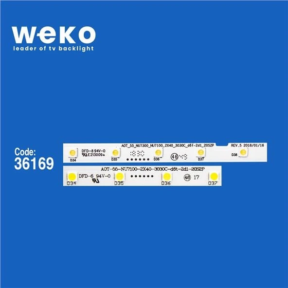 Samsung UE55RU7305 55'' İnç 2 Adet Tv Led Bar ( Tvnizin içindeki led barla aynısı olduğunu görmeden almayınız. Led bar ürünlerinde paket açıldığında iade kabul edilmemektedir. ) - 2