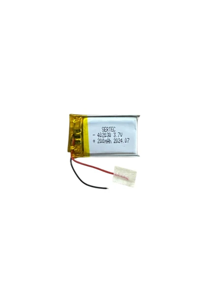 402030 3.7V 200mAh Li-Polymer Pil Devreli/1.5A ürün görseli