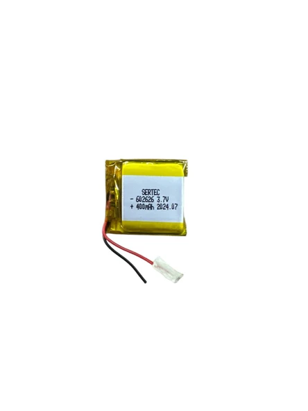 602626 3.7V 400mAh Li-Polymer Pil Devreli/1.5A ürün görseli