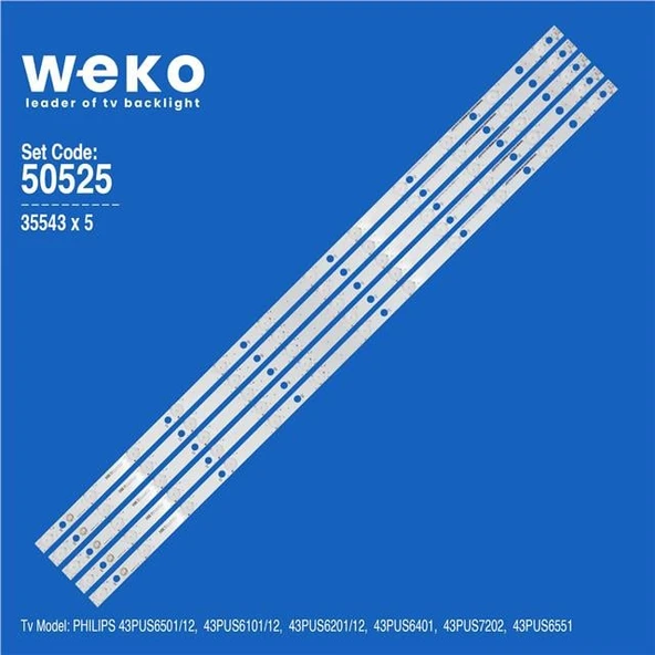 Philips 43PUS6101/12 43'' İnç 5 Adet Tv Led Bar ( Tvnizin içindeki led barla aynısı olduğunu görmeden almayınız. Led bar ürünlerinde paket açıldığında iade kabul edilmemektedir. ) ürün görseli