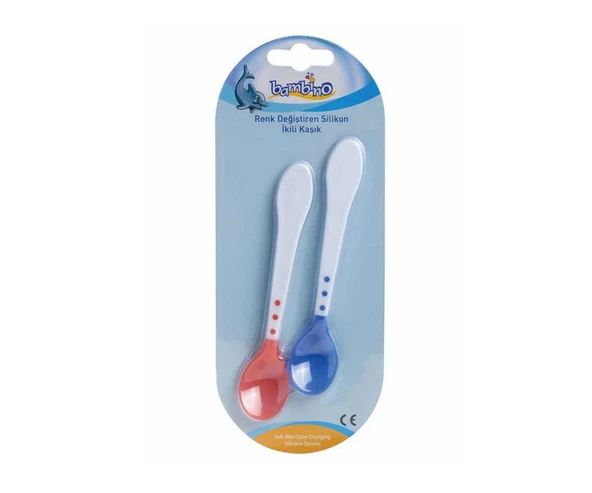 Bambino Renk Değiştiren Silikon İkili Kaşık