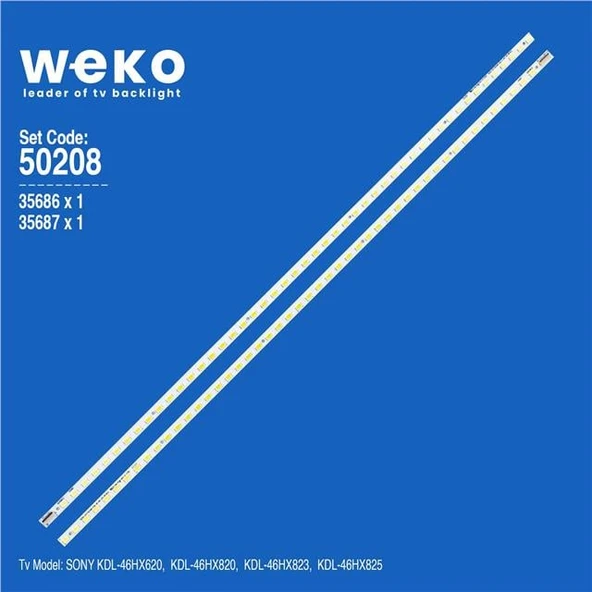 Sony KDL-46HX825 46'' İnç 2 Adet Tv Led Bar ( Tvnizin içindeki led barla aynısı olduğunu görmeden almayınız. Led bar ürünlerinde paket açıldığında iade kabul edilmemektedir. ) ürün görseli 1
