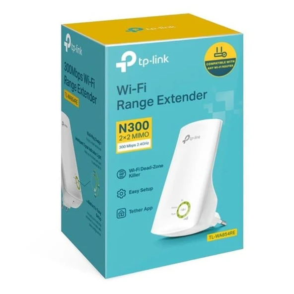 TP-Link TL-WA854RE Wi-Fi 300Mbps Menzil Genişletici Priz Tipi - Resim 3