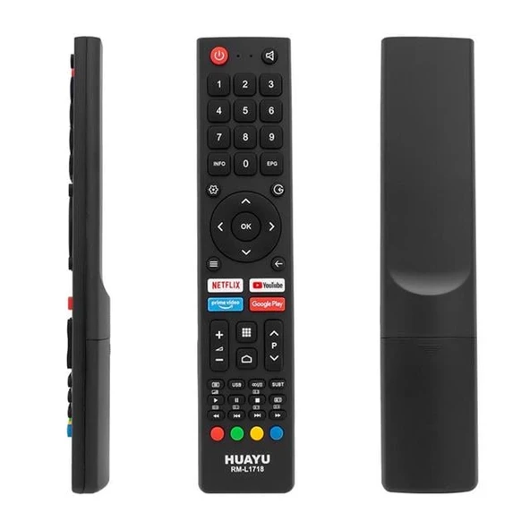 Huayu RM-L1718 Changhong Netflıx- Youtube- Prıme Vıdeo- Google Play Tuşlu Unıversal Lcd-Led Tv Kumanda - 1