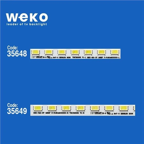 Wkset-5199 35648X1 35649X1 Thc315002 V1 Thc315002 V1  2 Adet Led Bar (38Led) - Resim 2