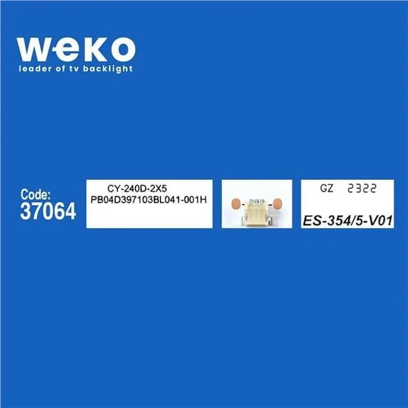 Wkset-6325 37064X2 Ys-L Cy-24D6-2X5 261501007660  2 Adet Led Bar ( Tvnizin içindeki led barla aynısı olduğunu görmeden almayınız. Led bar ürünlerinde paket açıldığında iade kabul edilmemektedir. ) - Resim 2