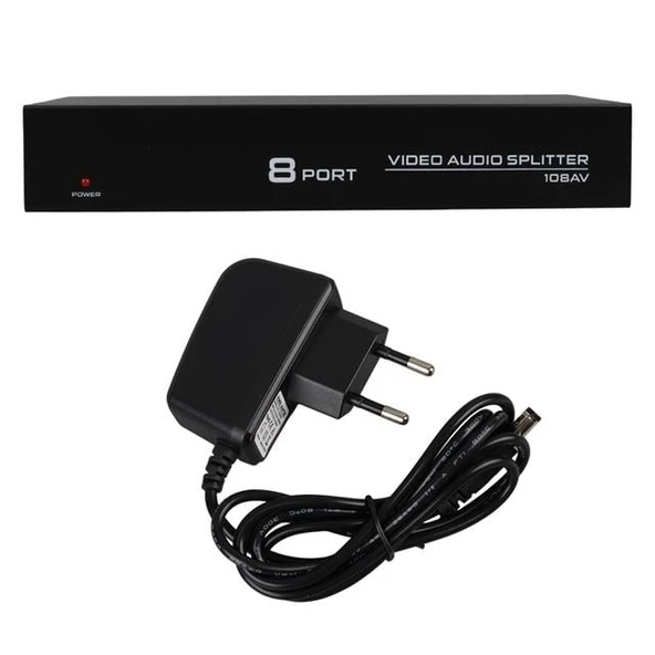 Powermaster PM-4832 8 Port Video Stereo Audio Dağıtıcı Çoğaltıcı 1024X768-85HZ - 3