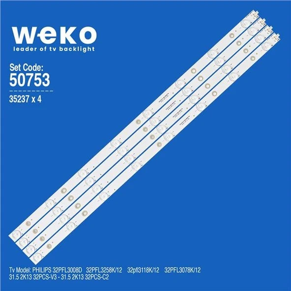 Wkset-5753 35237X4 31.5 2K13 32Pcs-V3 - 31.5 2K13 32Pcs-C2 4 Adet Led Bar ürün görseli 1