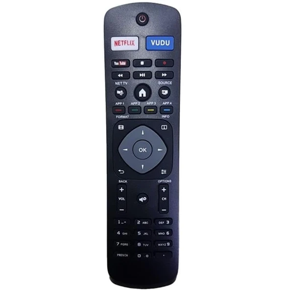 Philips NH500UP Netflix-Vudu-Youtube Tuşlu Led Lcd Smart Tv Kumandası - 1