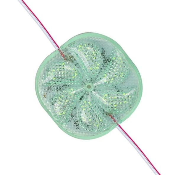 Powermaster PM-14699 12 Volt 3 Watt Yeşil Yanıp Sönen Çakar 6565-2835 Modül Led 65X65x12mm ürün görseli