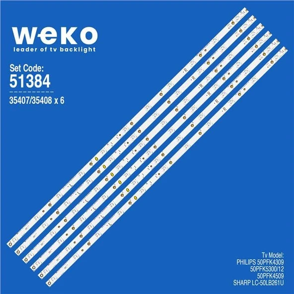 Sharp LC-50LB261U 50'' 6 Adet Tv Led Bar ( Tvnizin içindeki led barla aynısı olduğunu görmeden almayınız. Led bar ürünlerinde paket açıldığında iade kabul edilmemektedir. ) ürün görseli