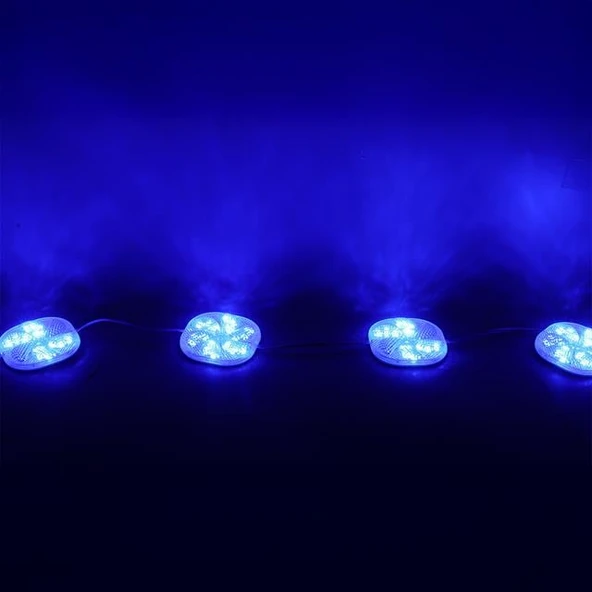 Powermaster PM-14698 12 Volt 3 Watt Mavi Yanıp Sönen Çakar 6565-2835 Modül Led 65X65x12mm - Resim 3