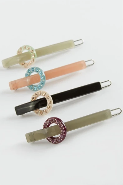 Halka Taşlı Klipsli Toka