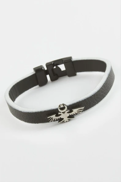 Çift Başlı Kartal Kaliteli Suni Deri Bileklik - Resim 2