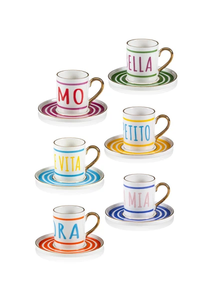 The Mia La Dolce Vita Türk Kahvesi Fincan Takımı 6 Kişilik ürün görseli