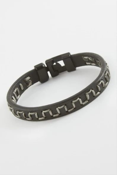 Labirent Kaliteli Suni Deri Bileklik - Resim 2