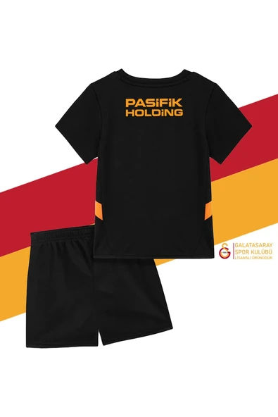 Galatasaray Orijinal Lisanslı 24-25 Siyah 5 Yıldızlı Çocuk Forma Set Hediyelik Ahşap Kutulu - 3