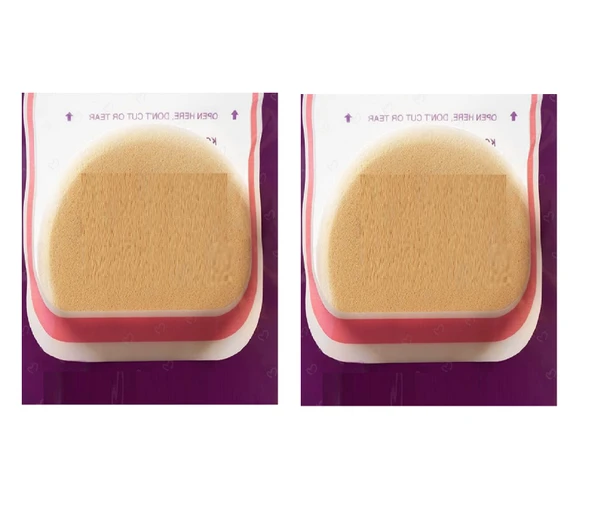 2 Adet 7 Cm Yuvarlak Mucize Makyaj Süngeri Allık Pudra Krem Fondöten Süngeri - 3