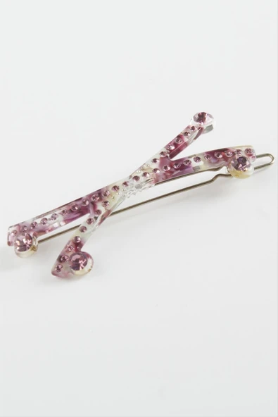 Çarpı Taşlı Klipsli Toka - Resim 3